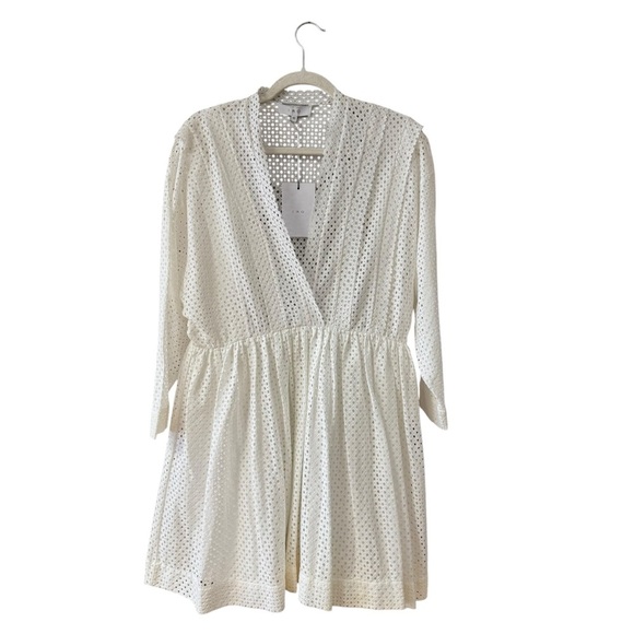 NEW IRO Paris Leonore Semi Sheer Mini Dress US Size 8 (40) WHITE Cocktail Party - Picture 2 of 12